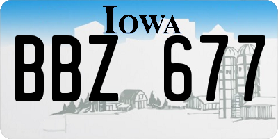 IA license plate BBZ677