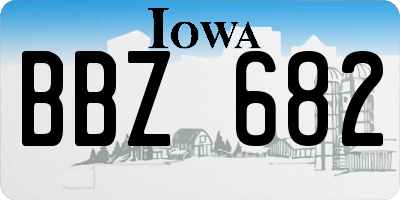 IA license plate BBZ682