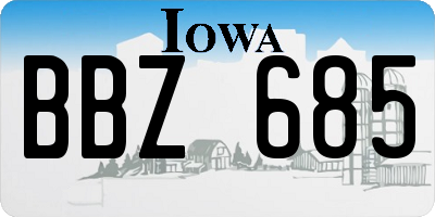 IA license plate BBZ685