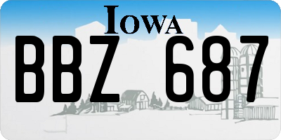 IA license plate BBZ687