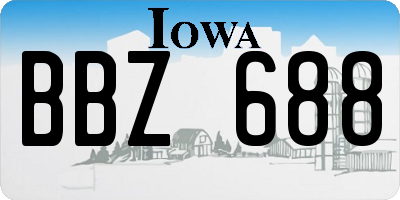 IA license plate BBZ688