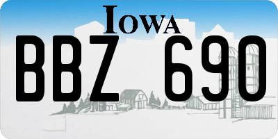 IA license plate BBZ690