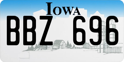 IA license plate BBZ696