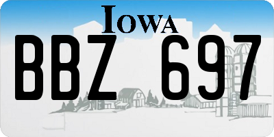 IA license plate BBZ697