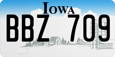 IA license plate BBZ709