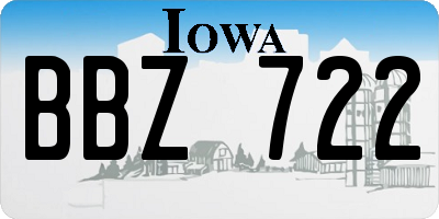 IA license plate BBZ722
