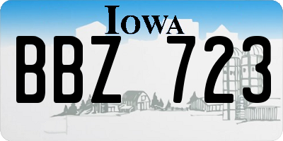 IA license plate BBZ723
