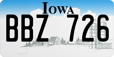 IA license plate BBZ726