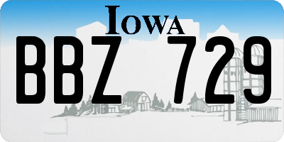 IA license plate BBZ729
