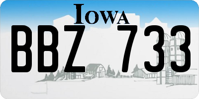 IA license plate BBZ733
