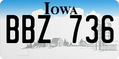 IA license plate BBZ736