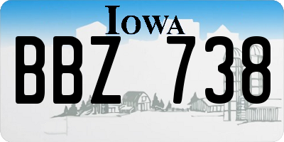 IA license plate BBZ738