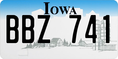 IA license plate BBZ741