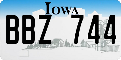 IA license plate BBZ744