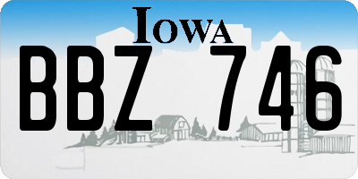 IA license plate BBZ746