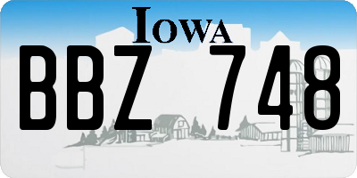 IA license plate BBZ748