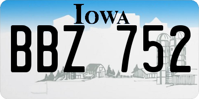 IA license plate BBZ752