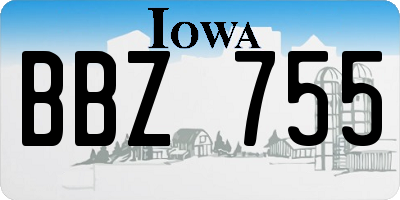 IA license plate BBZ755
