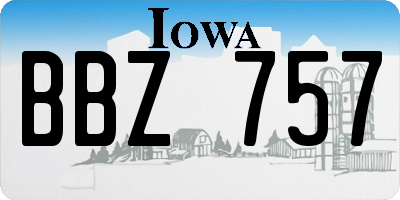 IA license plate BBZ757