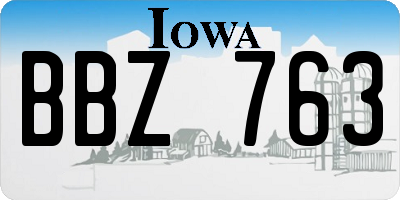 IA license plate BBZ763