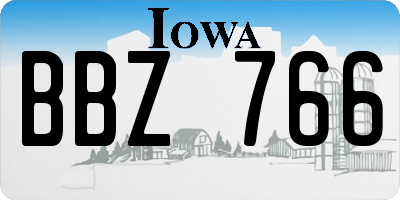 IA license plate BBZ766