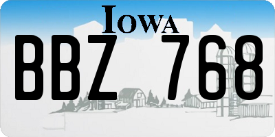 IA license plate BBZ768