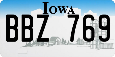 IA license plate BBZ769