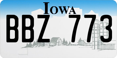IA license plate BBZ773