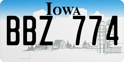 IA license plate BBZ774