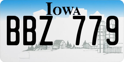 IA license plate BBZ779