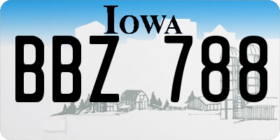 IA license plate BBZ788