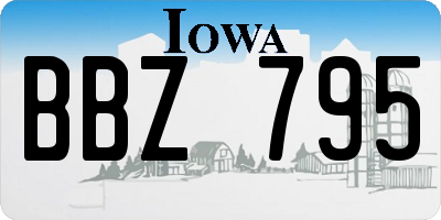 IA license plate BBZ795