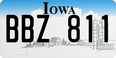 IA license plate BBZ811