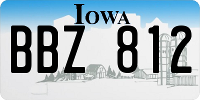 IA license plate BBZ812