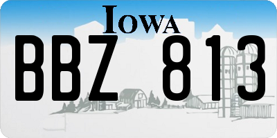 IA license plate BBZ813