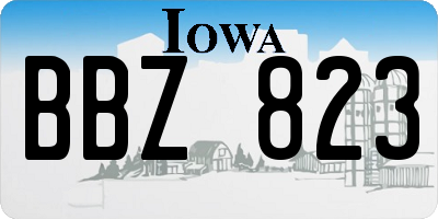 IA license plate BBZ823