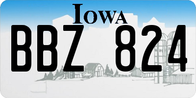 IA license plate BBZ824