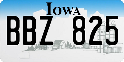 IA license plate BBZ825