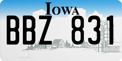 IA license plate BBZ831