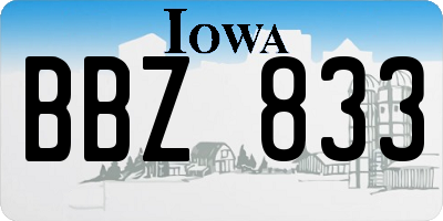 IA license plate BBZ833