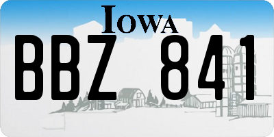 IA license plate BBZ841