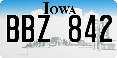 IA license plate BBZ842