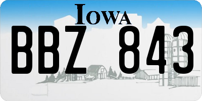 IA license plate BBZ843