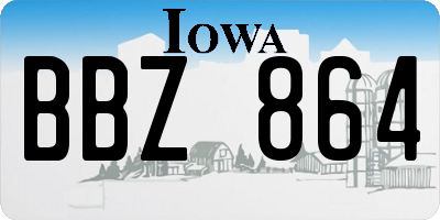 IA license plate BBZ864