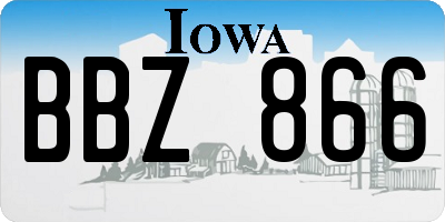 IA license plate BBZ866