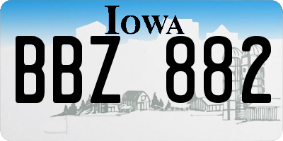 IA license plate BBZ882