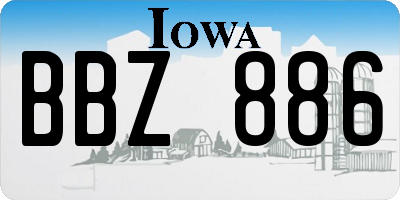 IA license plate BBZ886