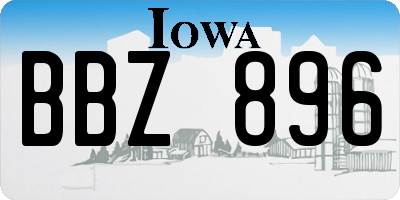IA license plate BBZ896
