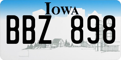 IA license plate BBZ898