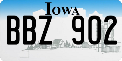 IA license plate BBZ902
